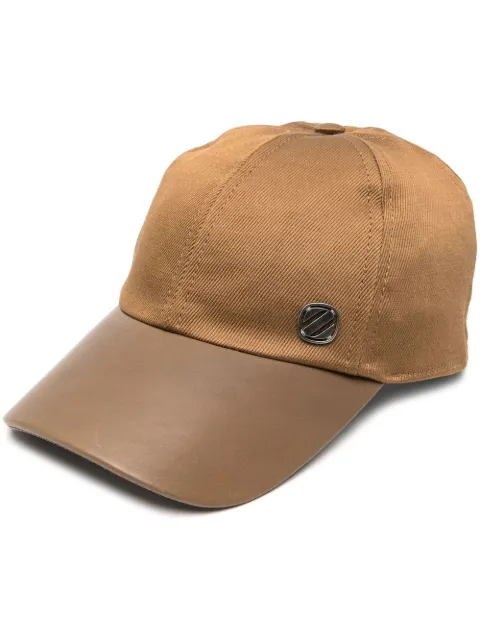 Zegna logo-plaque cotton cap