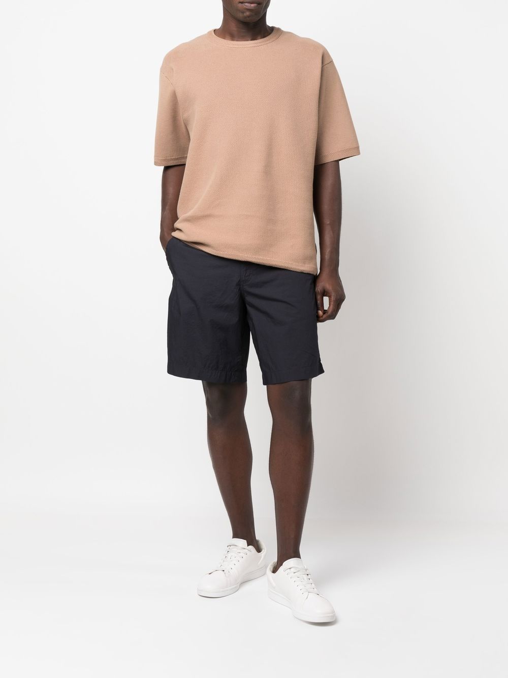 Armani Exchange Mid waist shorts - Blauw