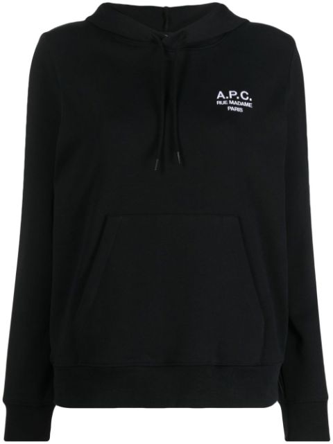 A.P.C. embroidered-logo detail hoodie Women