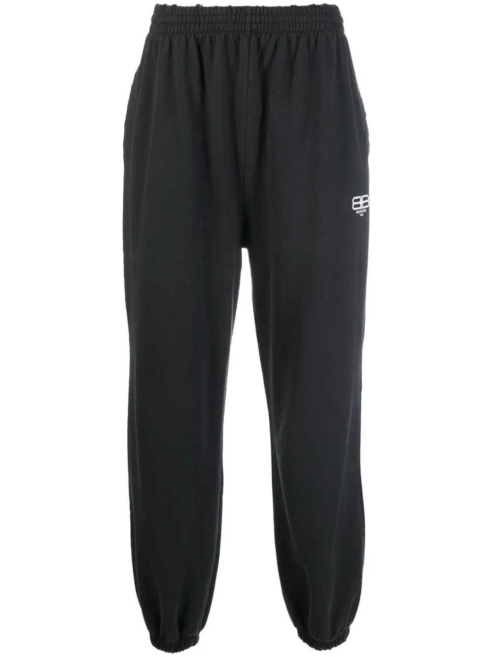 

Balenciaga Stretch-Knee logo-print pants - Black