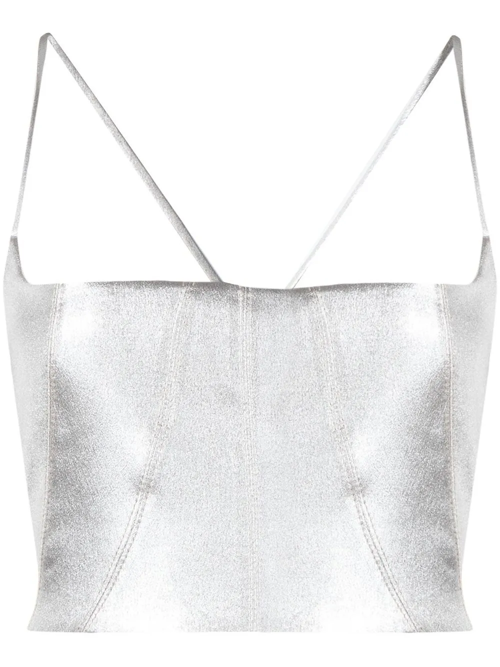 

MANNING CARTELL metallic strappy crop top - Silver