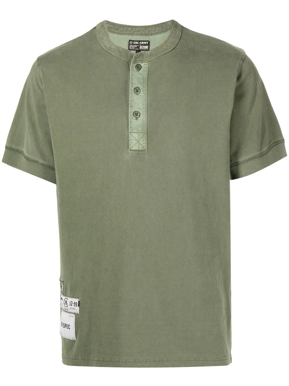 

izzue button-up cotton T-shirt - Green