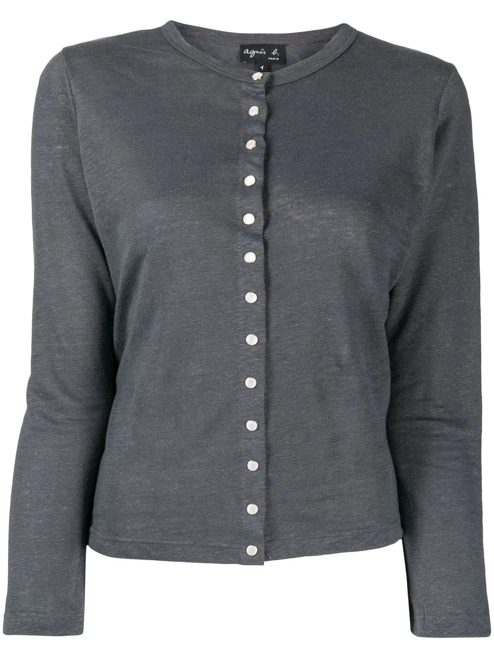 

agnès b. Le Petite linen cardigan - Grey