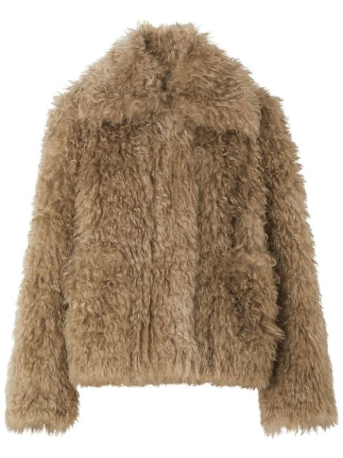 Burberry mohair-blend oversized jacket