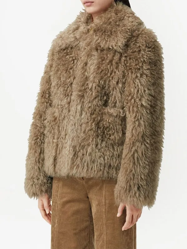 Burberry fur cheap jacket