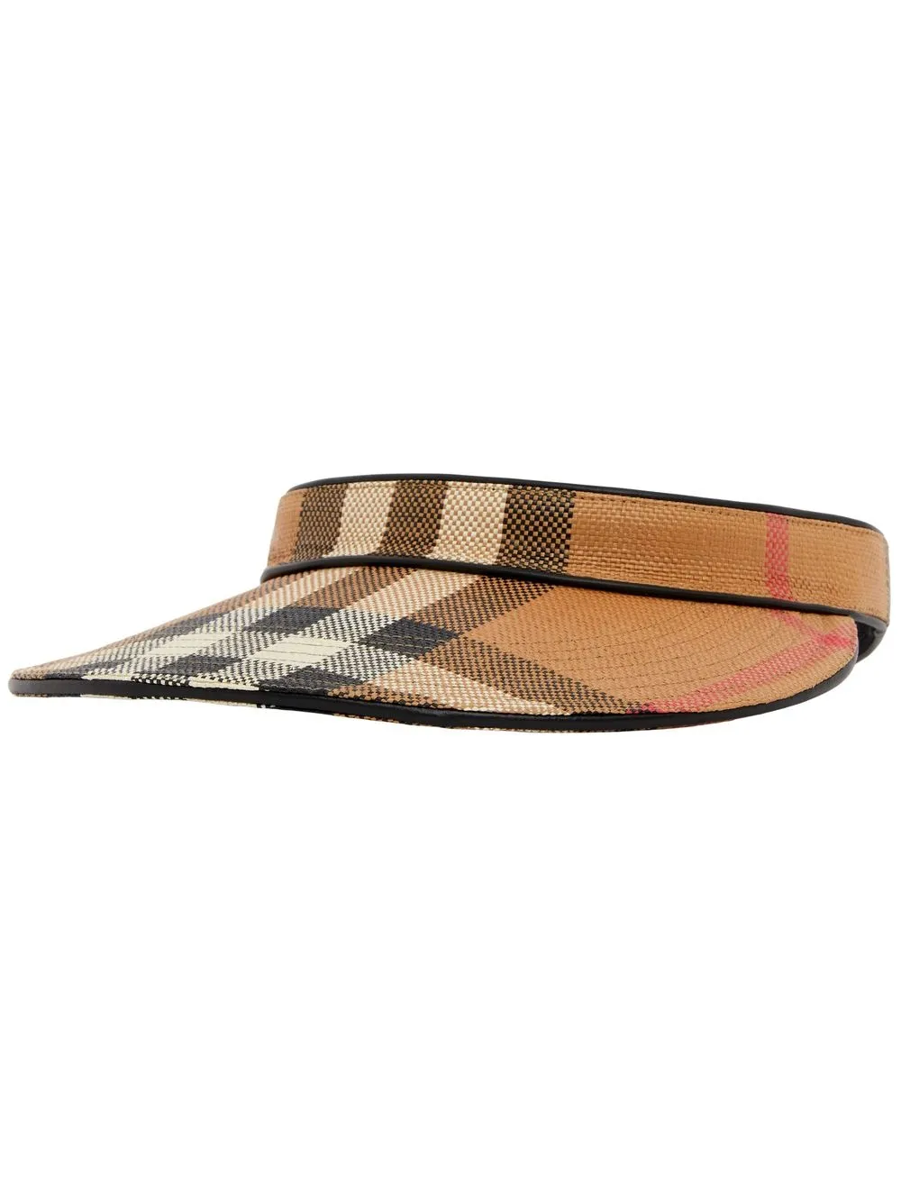 

Burberry exaggerated brim check visor - Brown