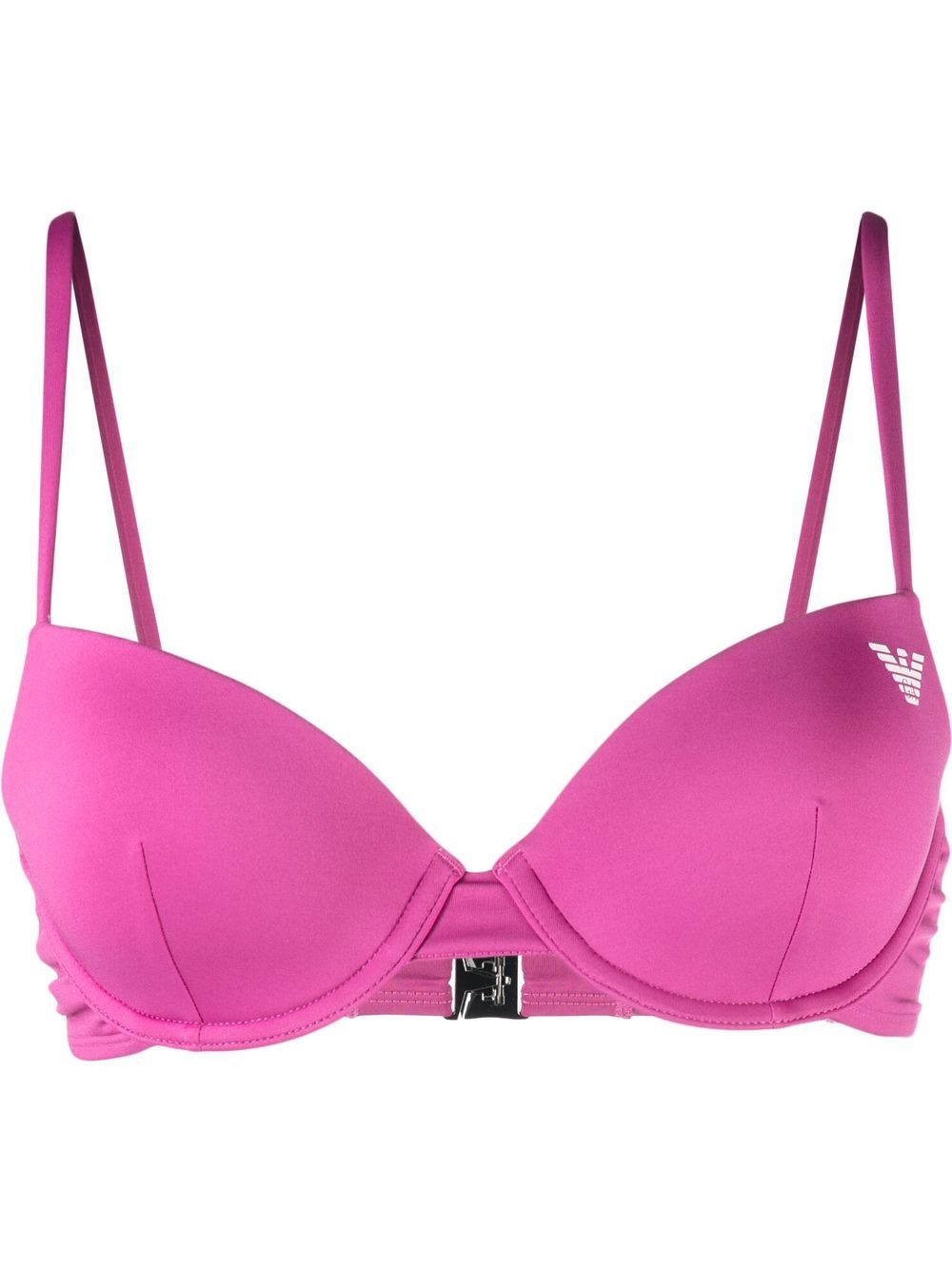 

Emporio Armani top de bikini con logo estampado - Rosado