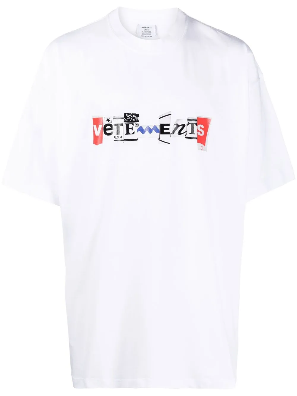 

VETEMENTS playera con logo estampado - Blanco