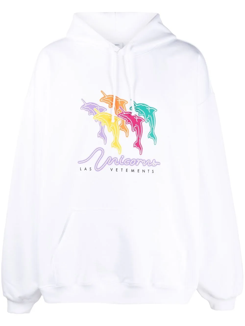 

VETEMENTS hoodie con estampado gráfico - Blanco