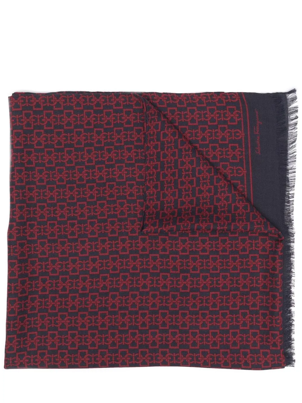 graphic-print scarf
