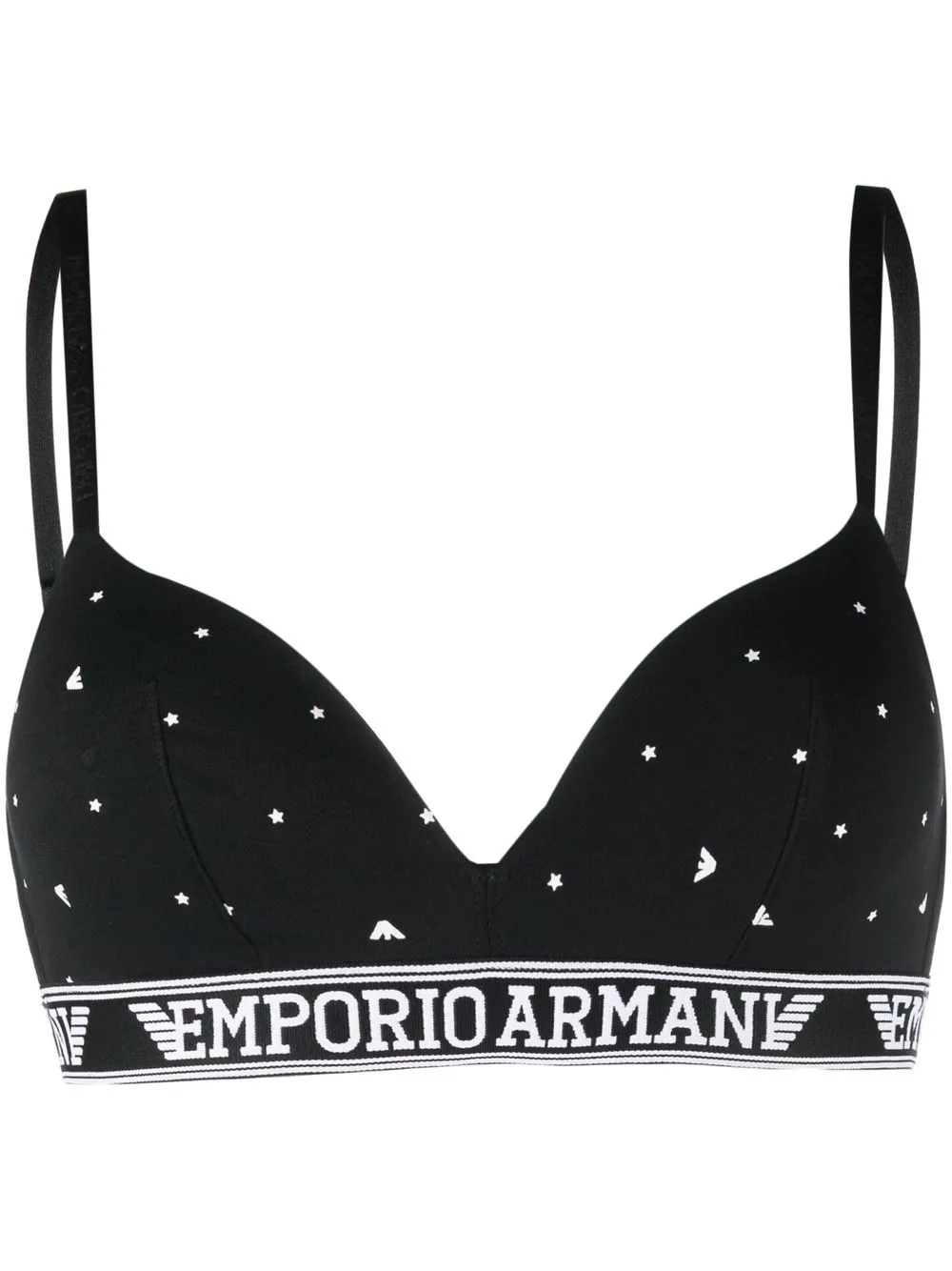 

Emporio Armani padded triangle bra - Black