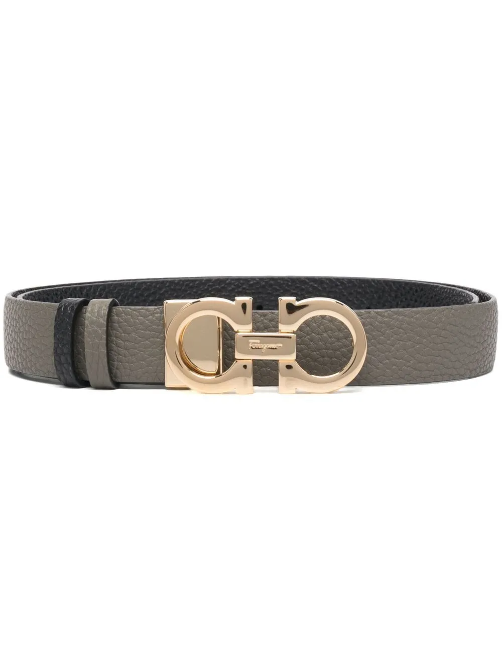 

Ferragamo engraved logo-plaque belt - Grey