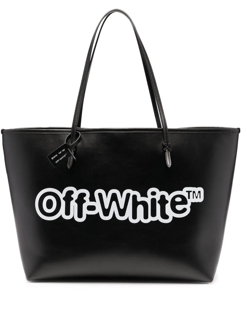 

Off-White tote grande con logo - Negro