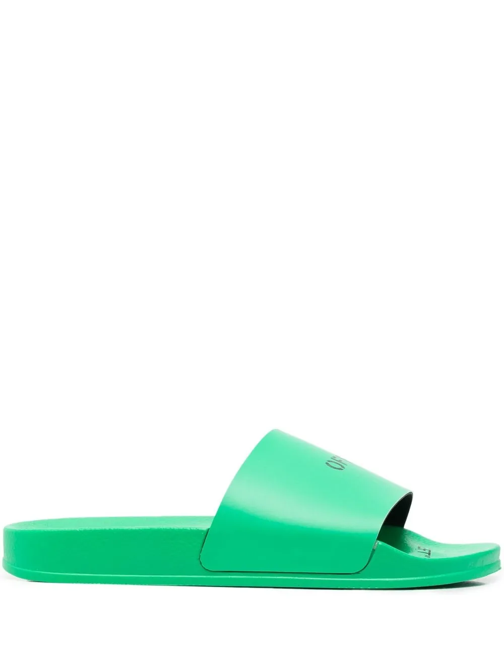 

Off-White logo-print slides - Green