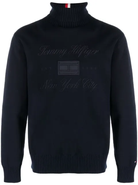 Tommy Hilfiger embroidered-logo knit jumper