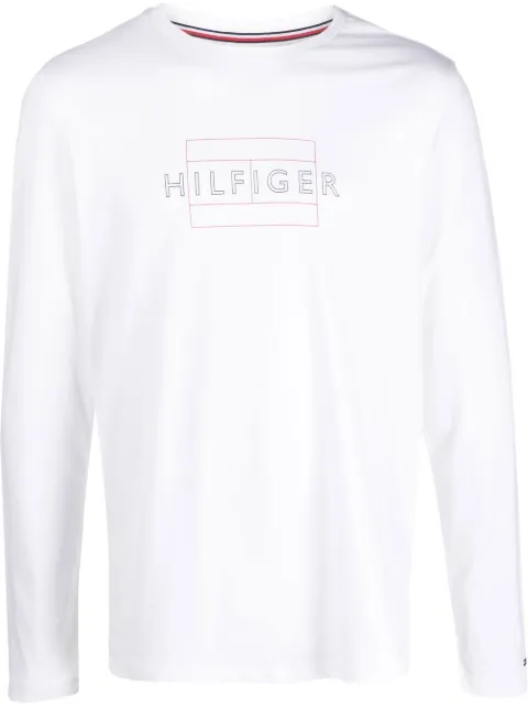 logo-print long-sleeve top