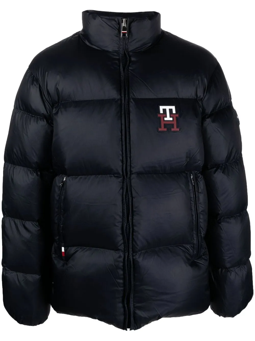 TOMMY HILFIGER LOGO-PATCH DOWN-PADDED GILET