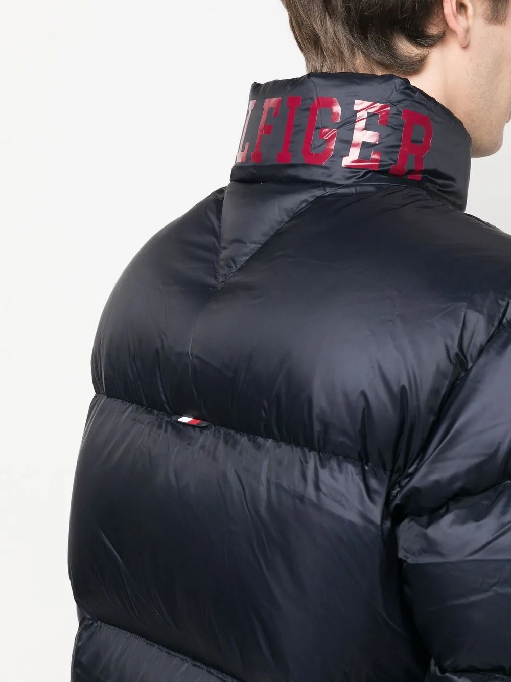 TOMMY HILFIGER LOGO-PATCH DOWN-PADDED GILET