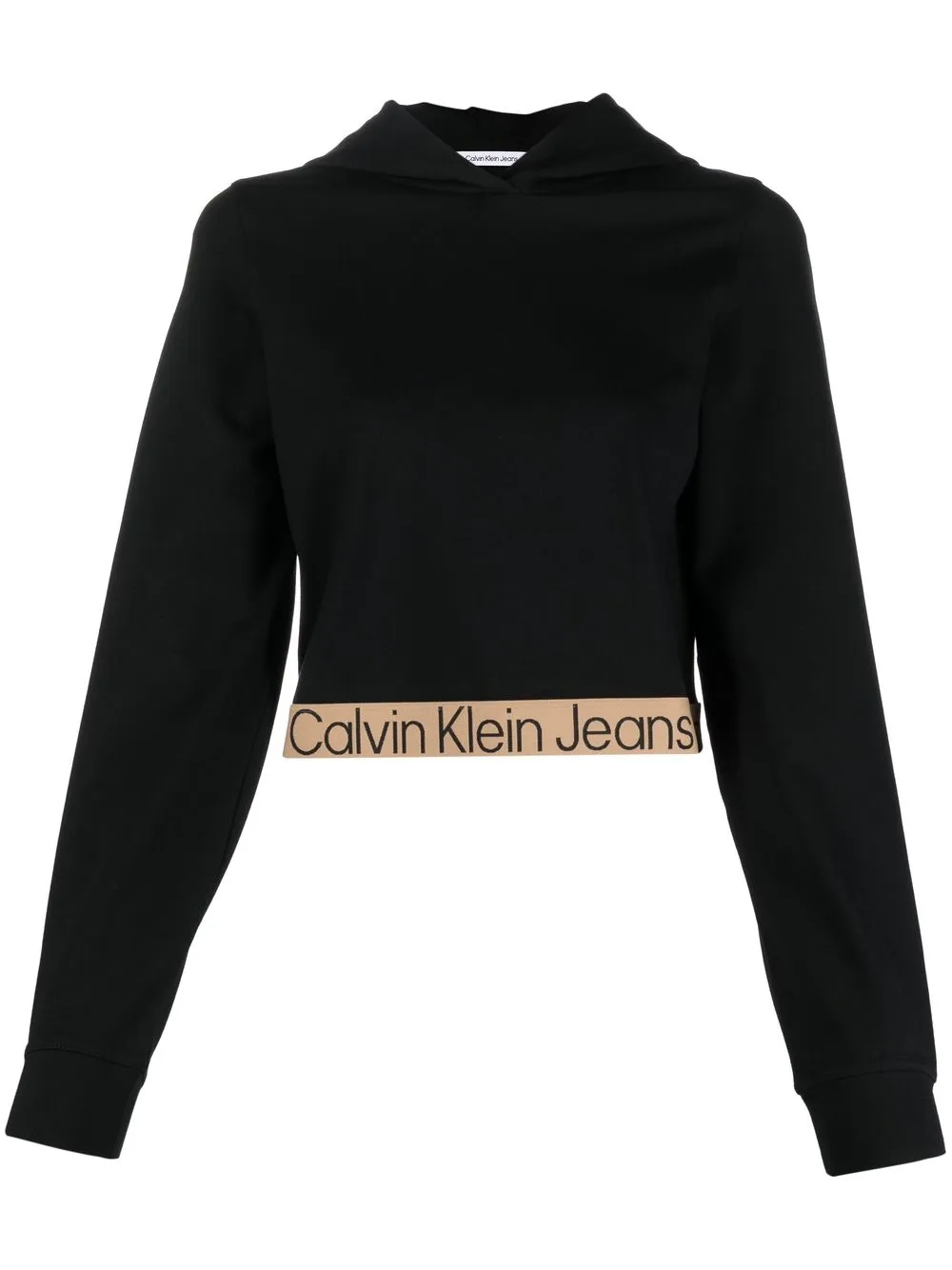 

Calvin Klein Jeans hoodie Milano con franja del logo - Negro