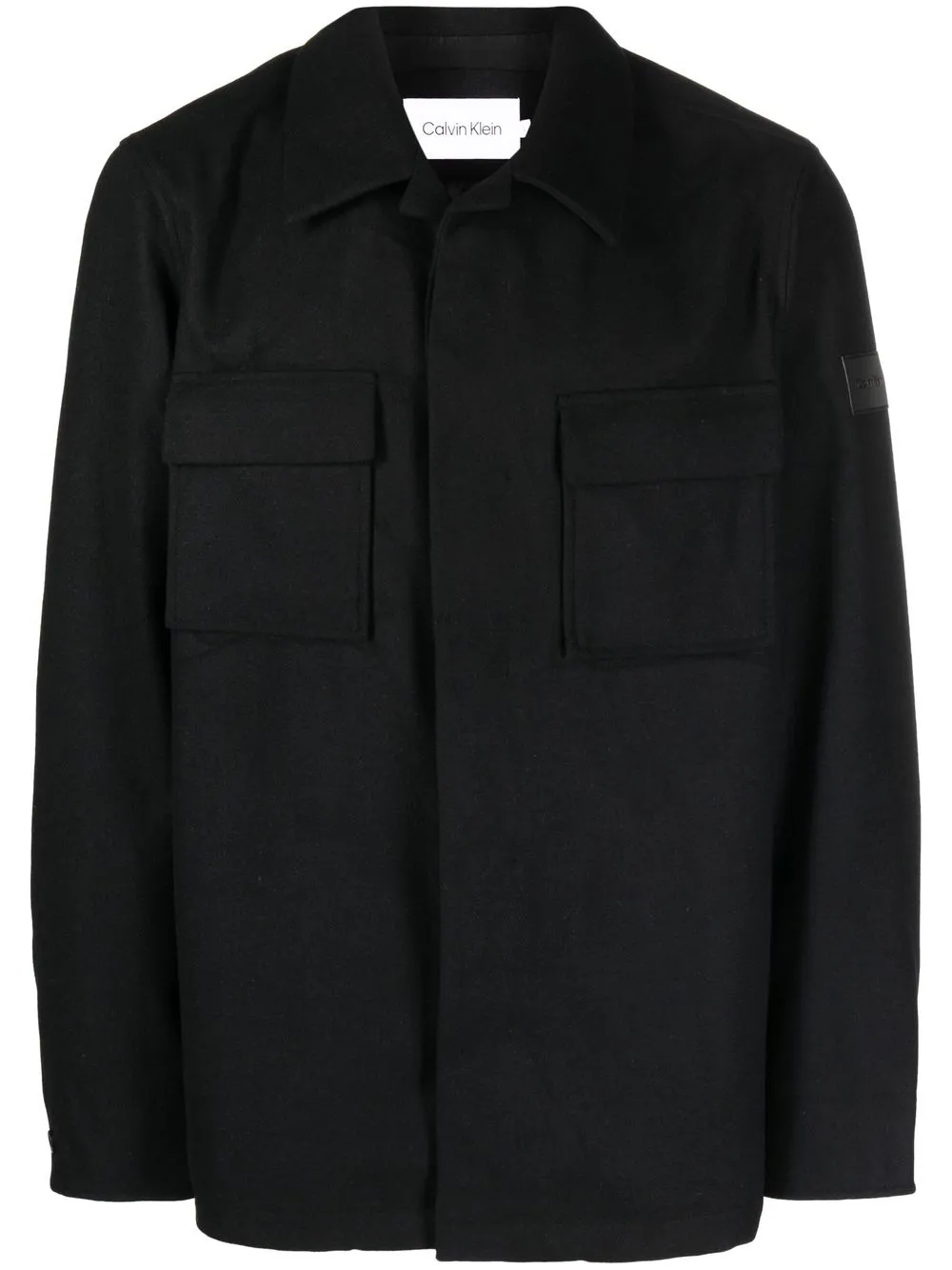 

Calvin Klein Archive logo-patch overshirt - Black