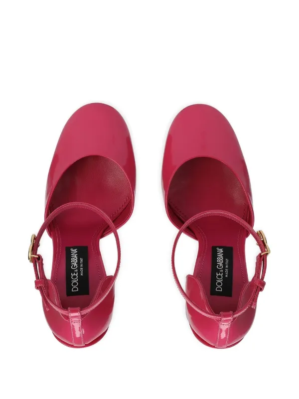 【関税&送料込】Dolce & Gabbana Glossy Leather Platform Pump Dolce & Gabbana 145mm patent-leather Platform Pumps | Pink