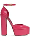 Dolce & Gabbana 145mm patent-leather platform pumps - Pink