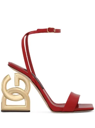 Dolce & Gabbana 105mm 3.5 Patent Leather Sandals | Red | FARFETCH