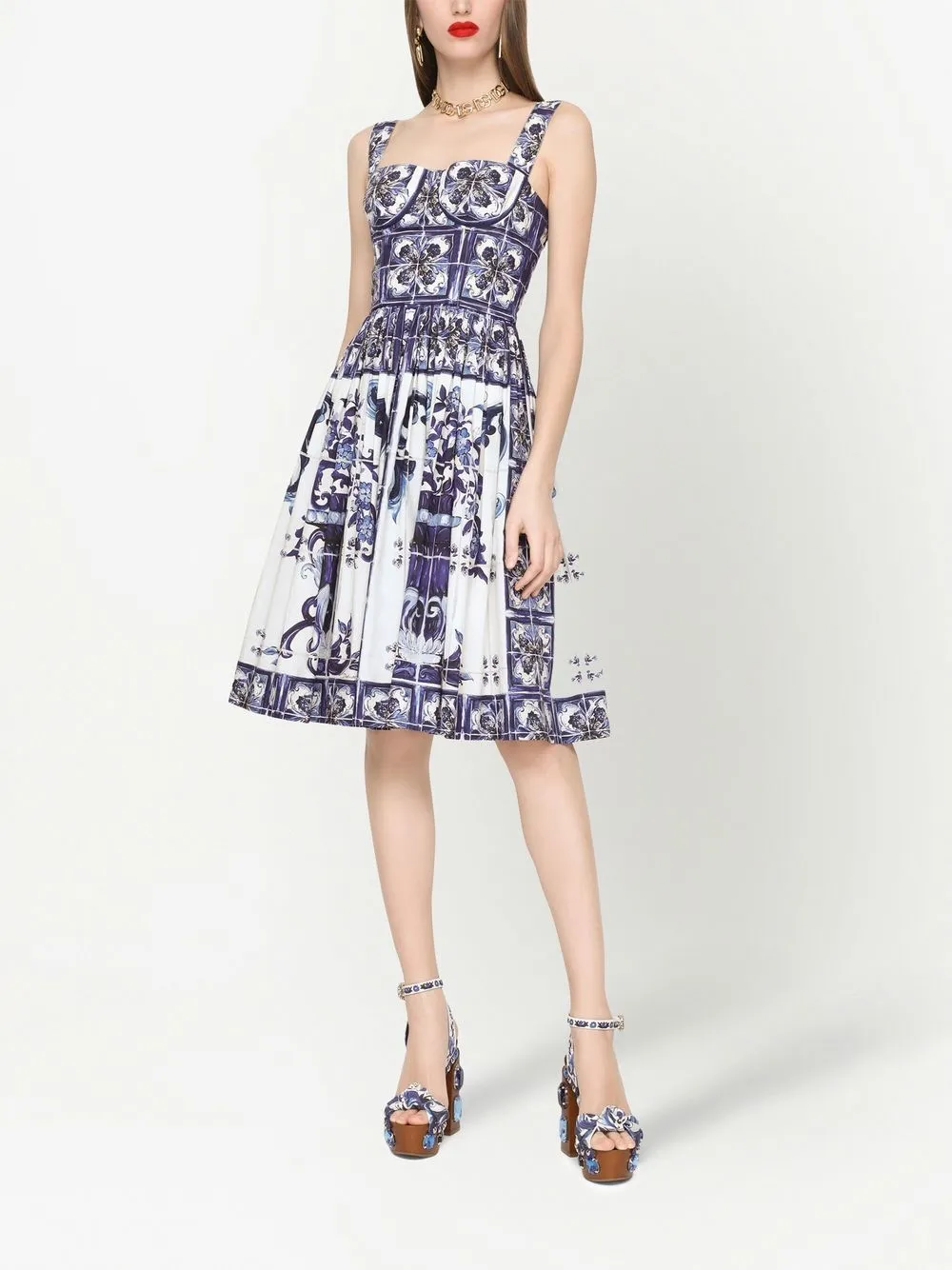 Dolce Gabbana Printed Short Dress Farfetch