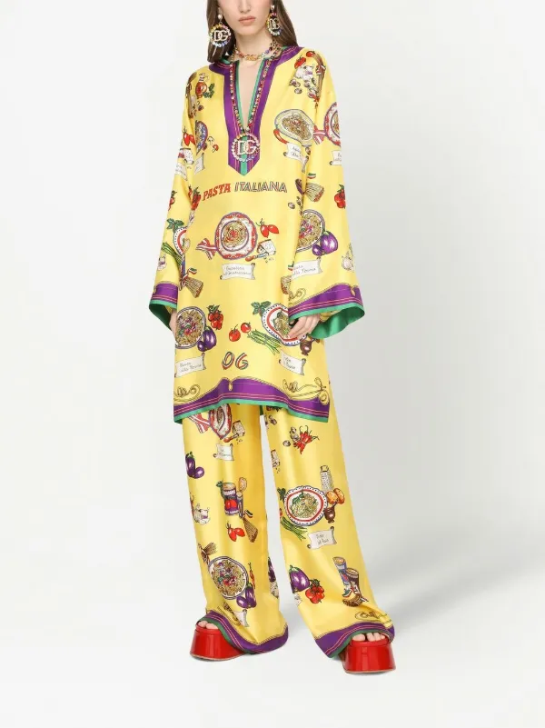 【Dolce & Gabbana】珍しい金魚柄 フレアワンピース イエロー $_57.JPG?set_id=880000500F
