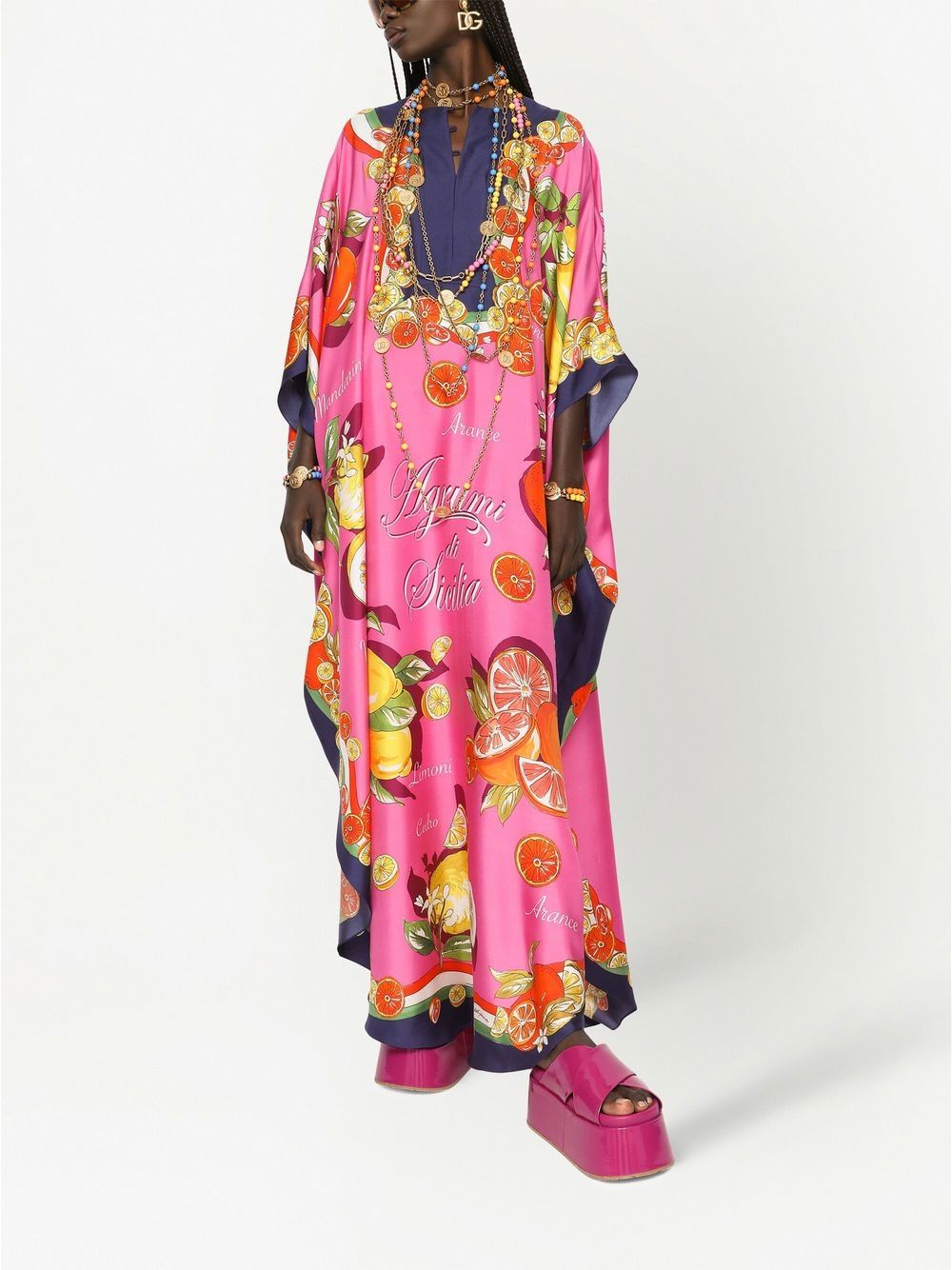 Dolce & Gabbana Tuniek met fruitprint - Roze