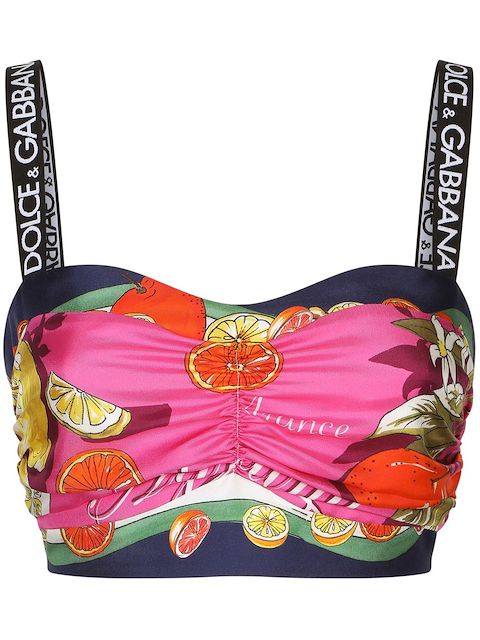 Dolce & Gabbana fruit-print silk top