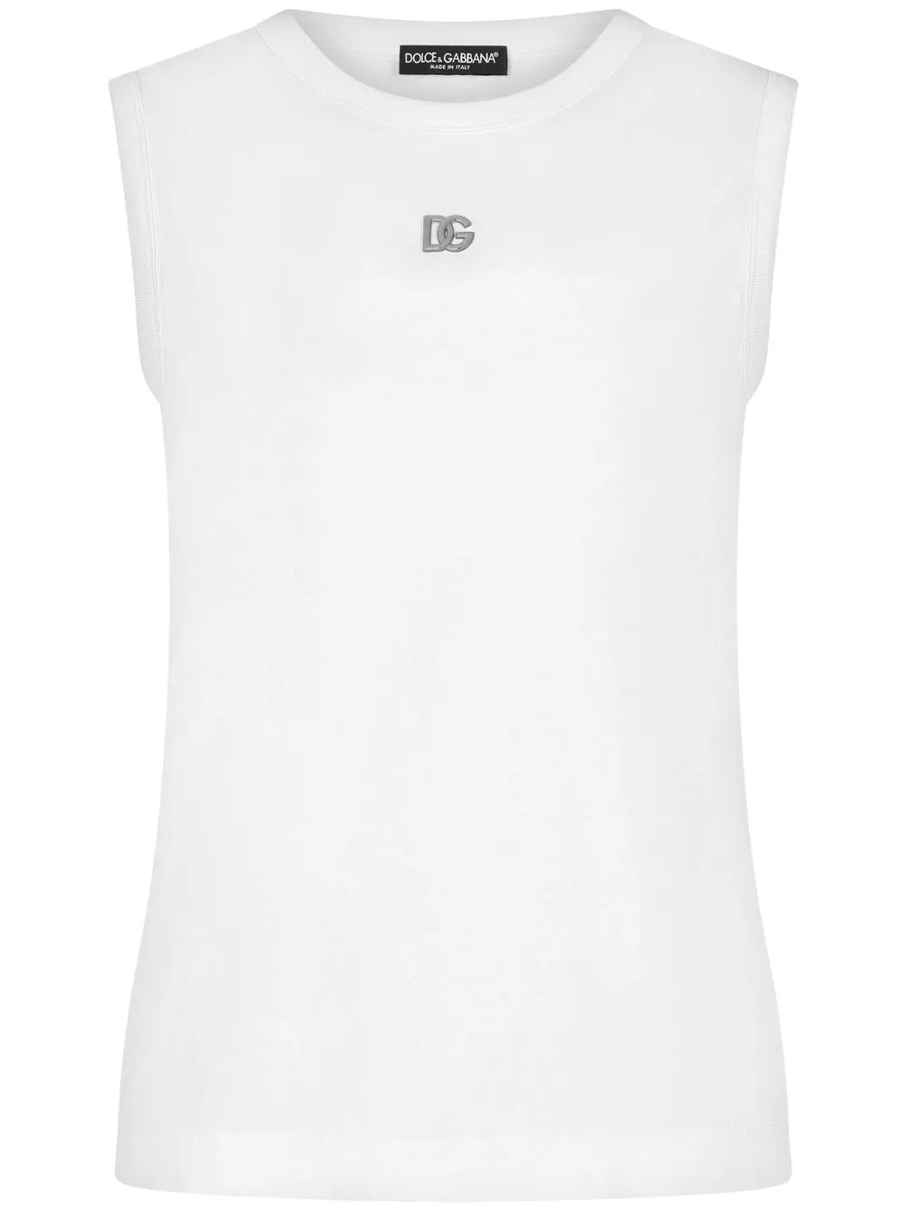 

Dolce & Gabbana top de tirantes con logo DG - Blanco