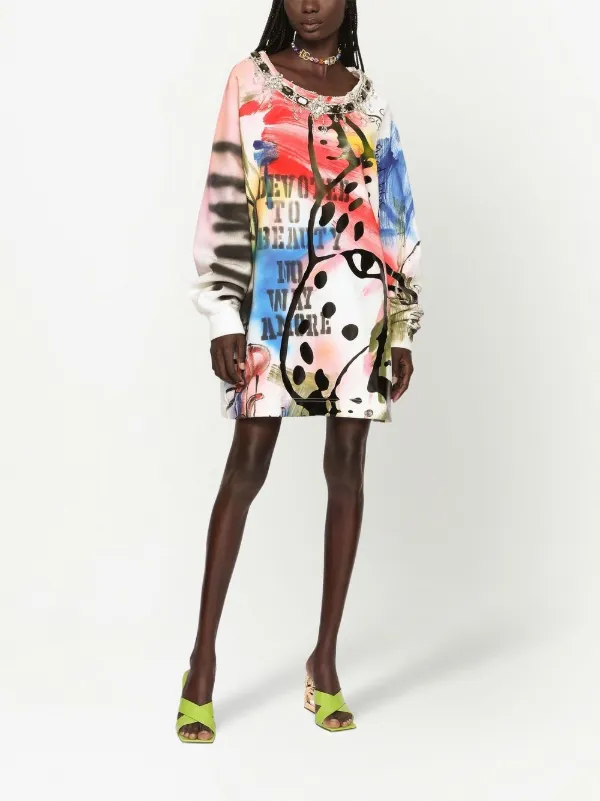 視線を集めて◇Graffiti Print ジャケット◇Dolce & Gabbana Dolce & Gabbana Graffiti Zip Up Hooded Jacket M NEW W