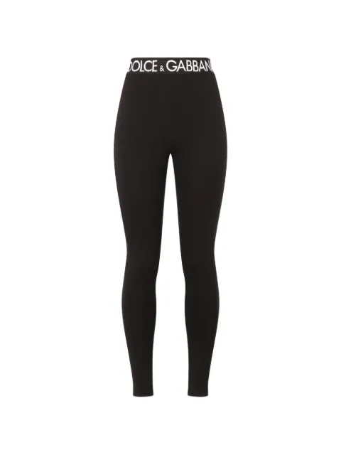 Dolce & Gabbana logo-waistband jersey leggings