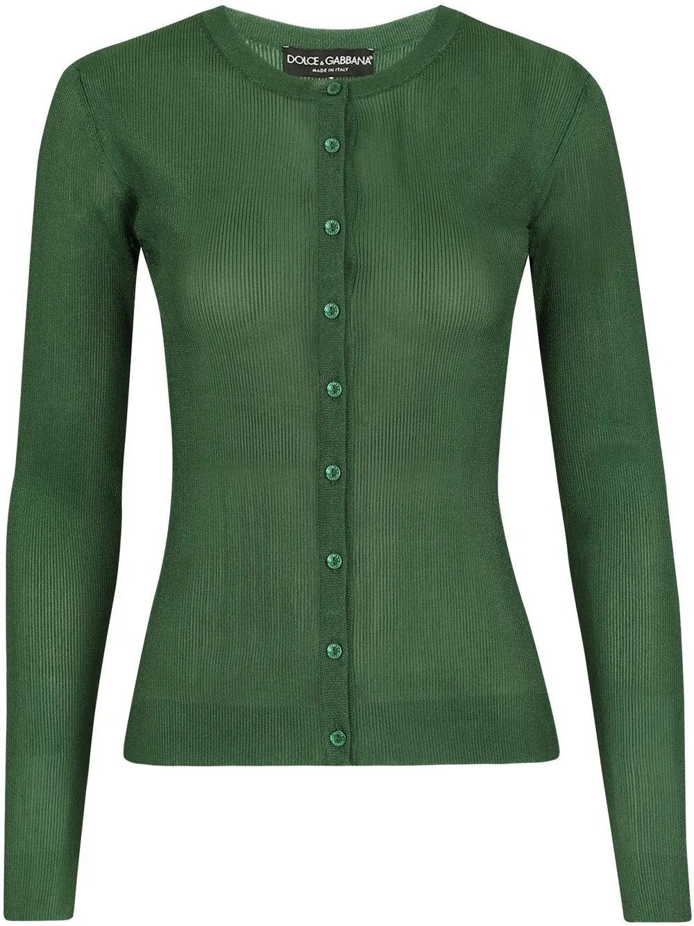 

Dolce & Gabbana rib-knit long-sleeve cardigan - Green