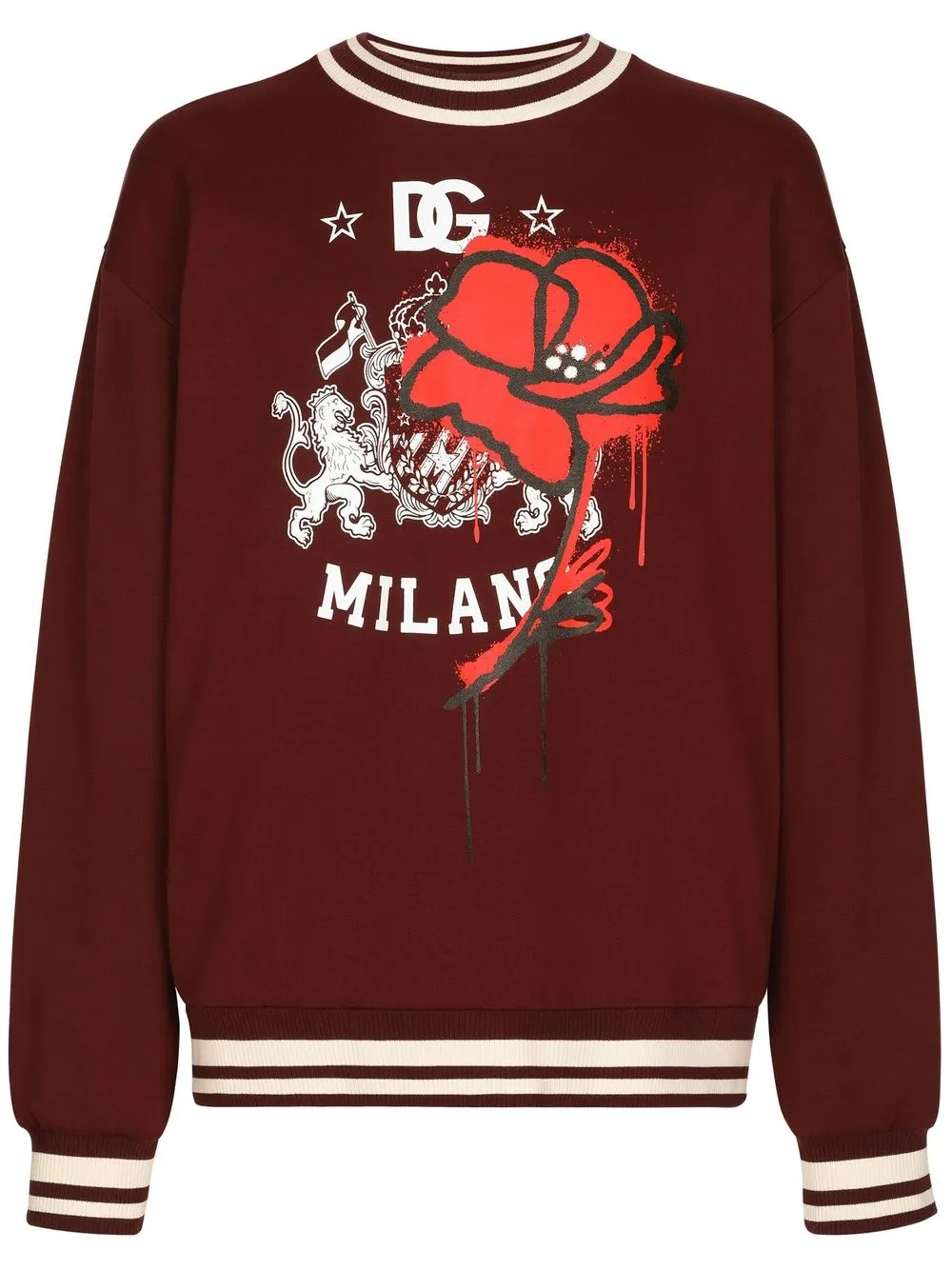 

Dolce & Gabbana sudadera con estampado gráfico - Rojo