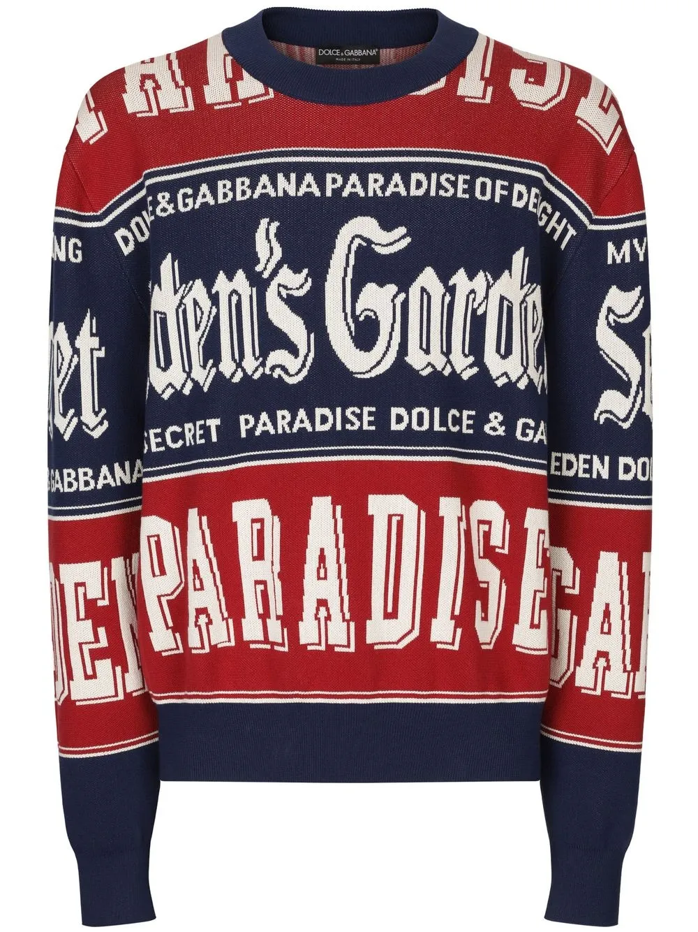 

Dolce & Gabbana jacquard-letter print jumper - Blue