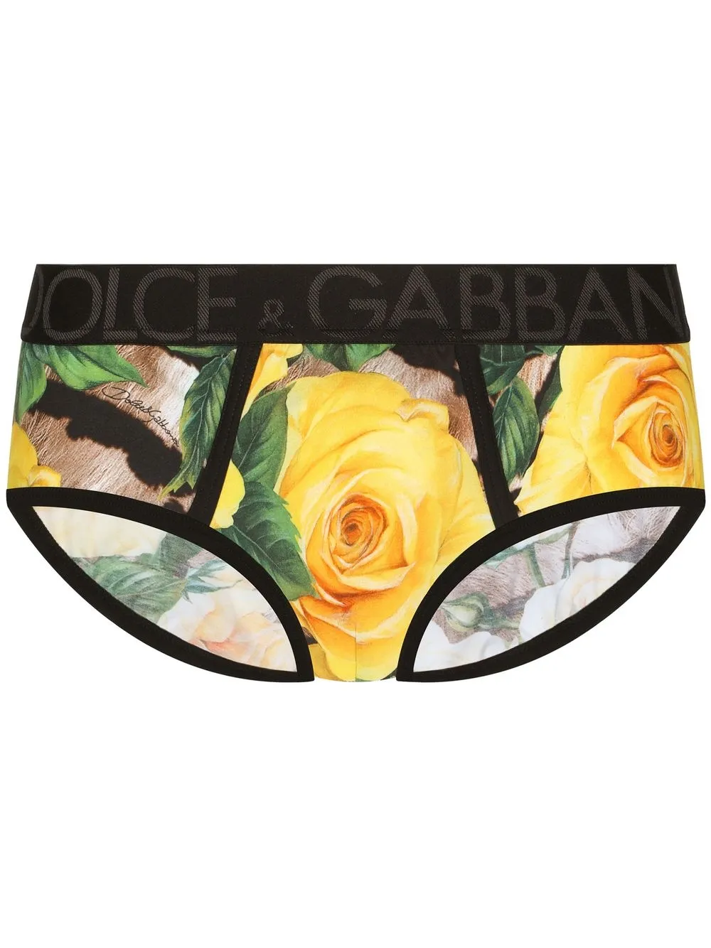 

Dolce & Gabbana ropa interior con estampado floral - Negro