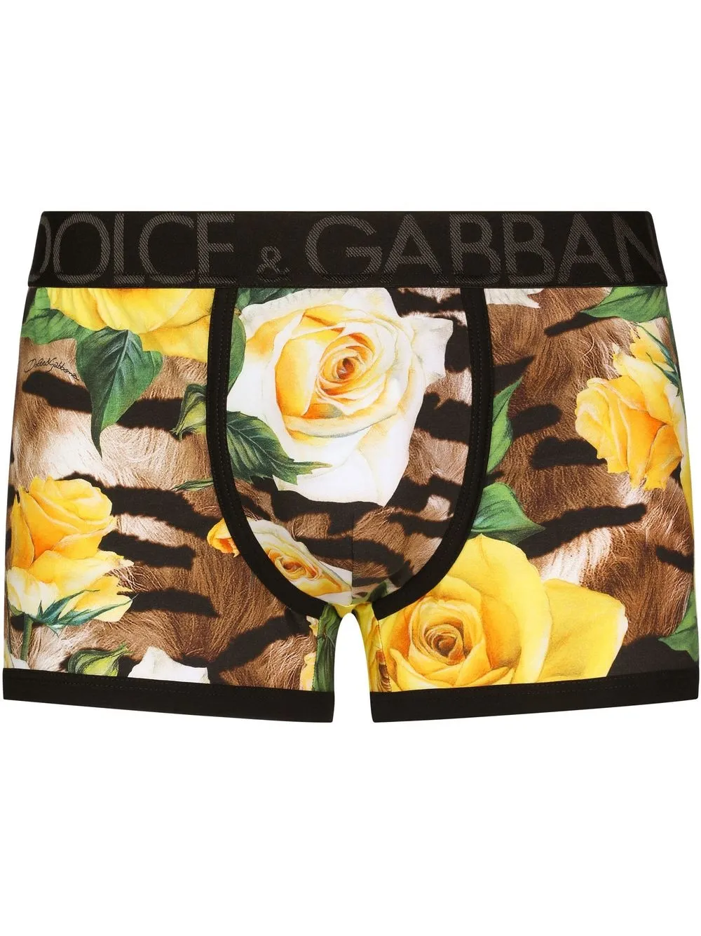 

Dolce & Gabbana ropa interior con estampado floral - Negro