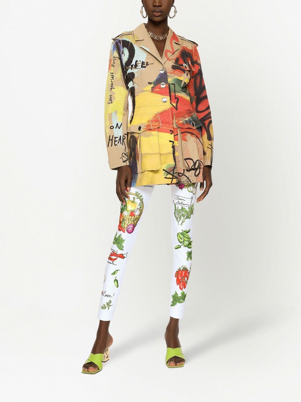 Dolce & Gabbana graffiti-print Trench Coat - Farfetch