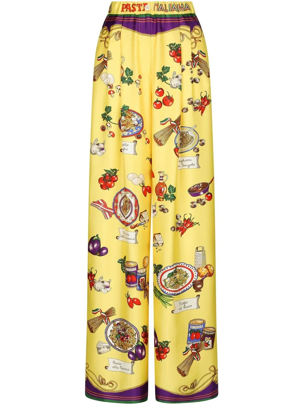 

Dolce & Gabbana graphic-print flared trousers - Yellow