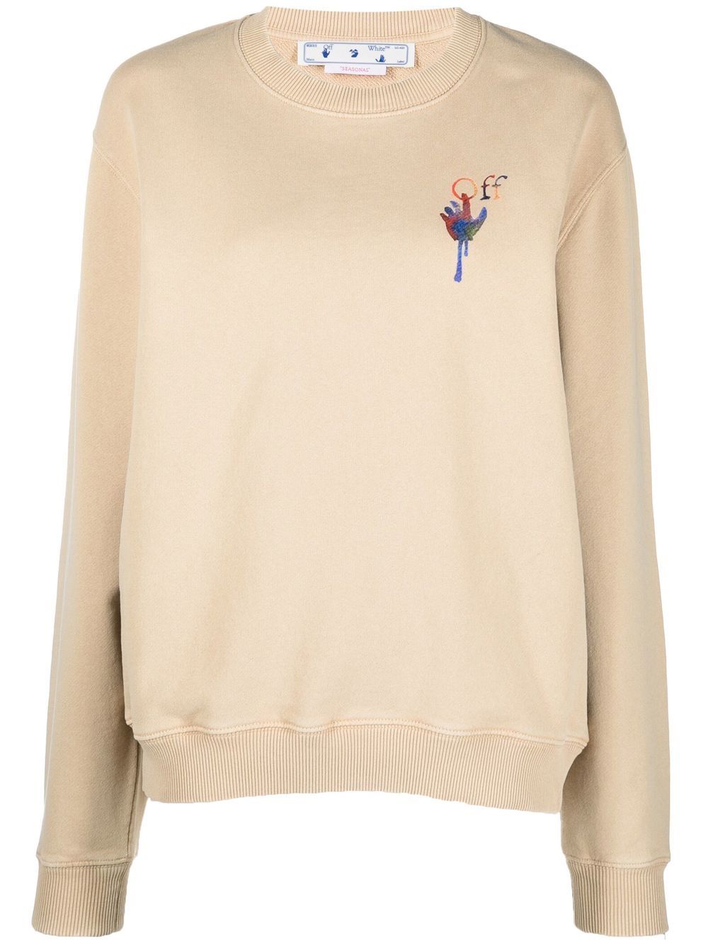 Off-White Draining Man logo-embroidered cotton sweatshirt Women