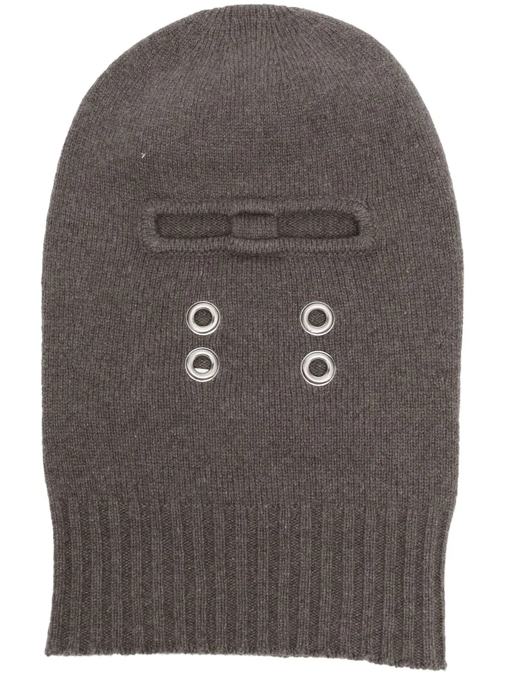 

Rick Owens eyelet-detail cashmere-wool balaclava - Grey