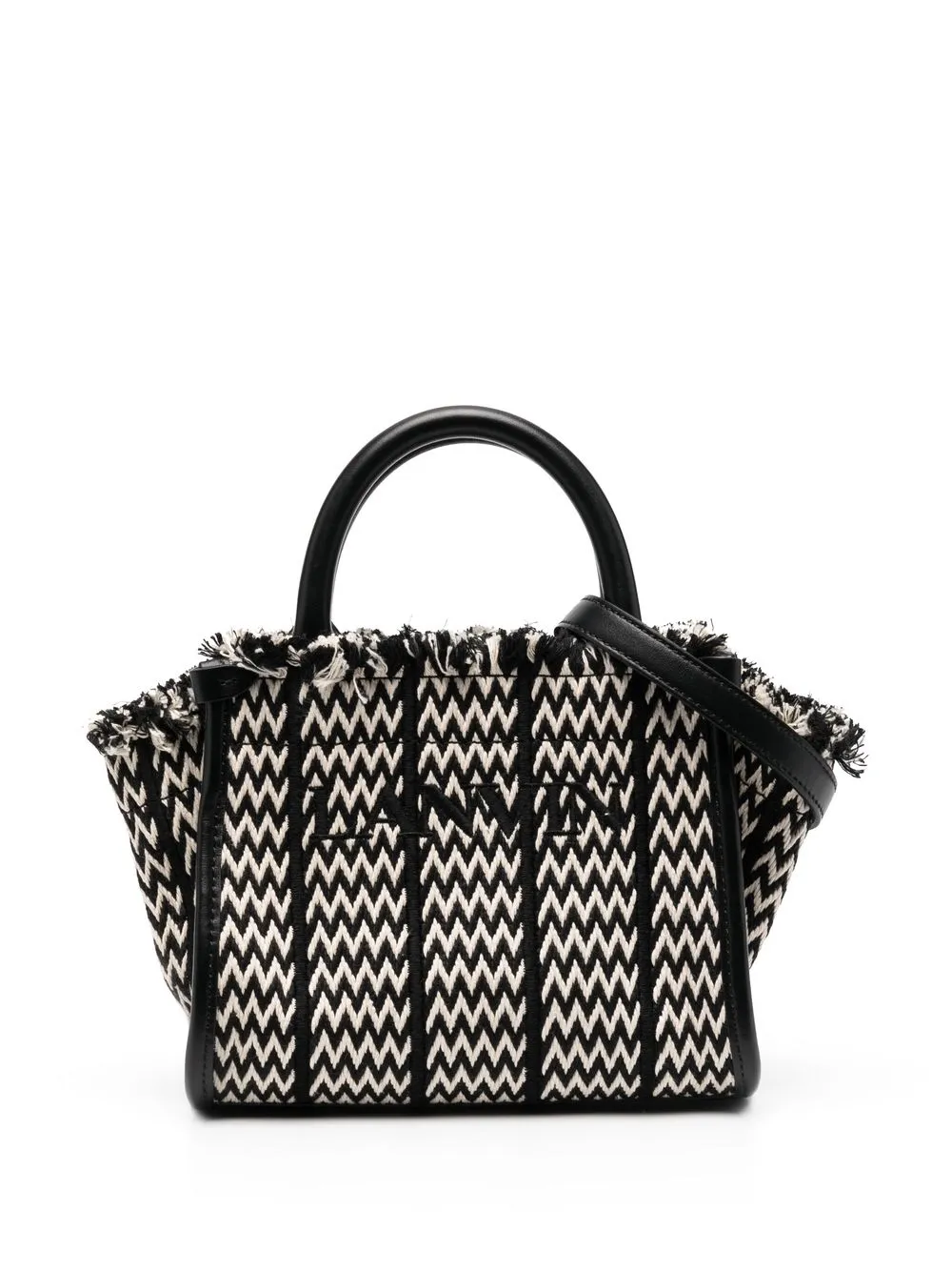 

Lanvin tote con logo bordado - Negro