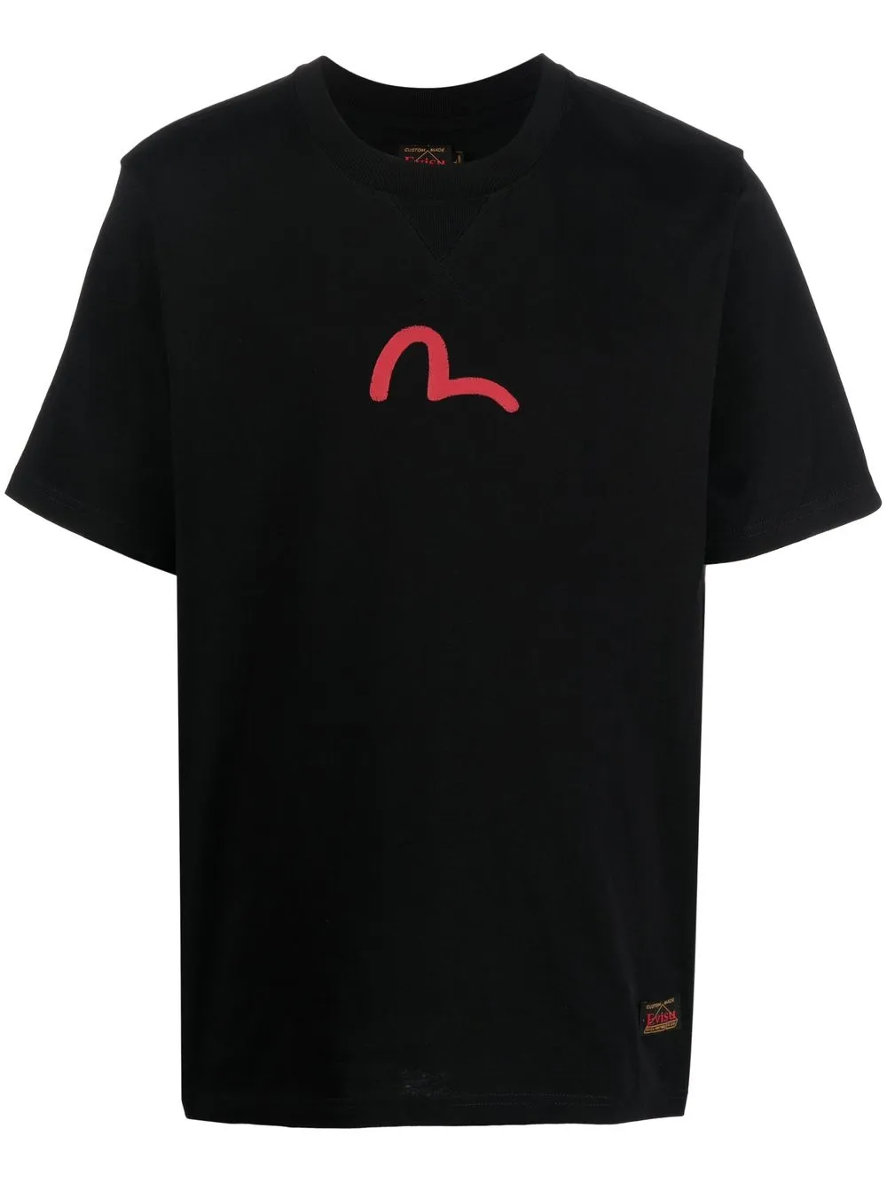 

EVISU playera con logo y cuello redondo - Negro