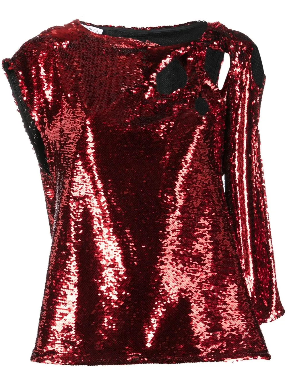 

JW Anderson sequin-embellished asymmetric top - Red