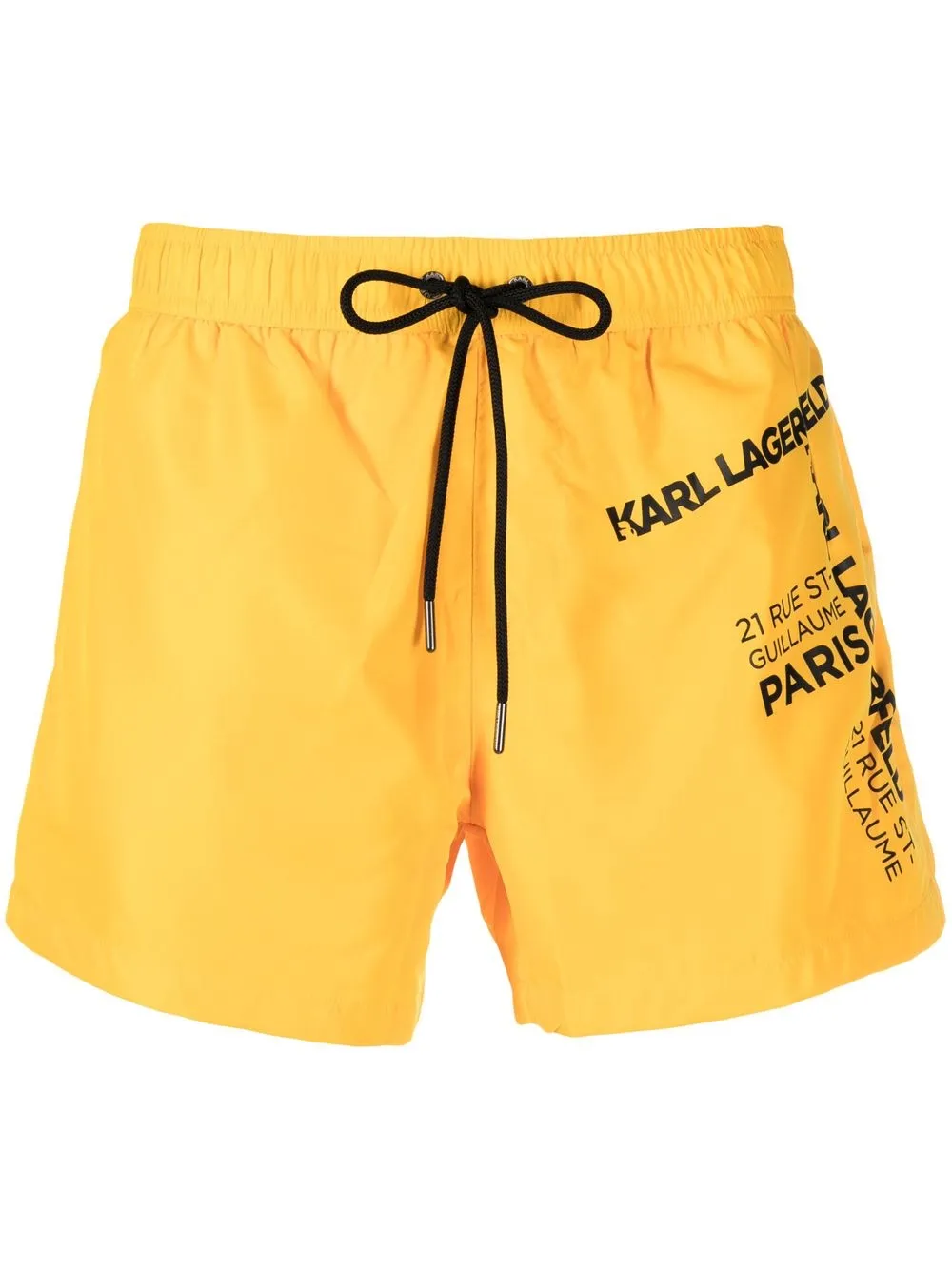 

Karl Lagerfeld logo-print detail swim shorts - Yellow