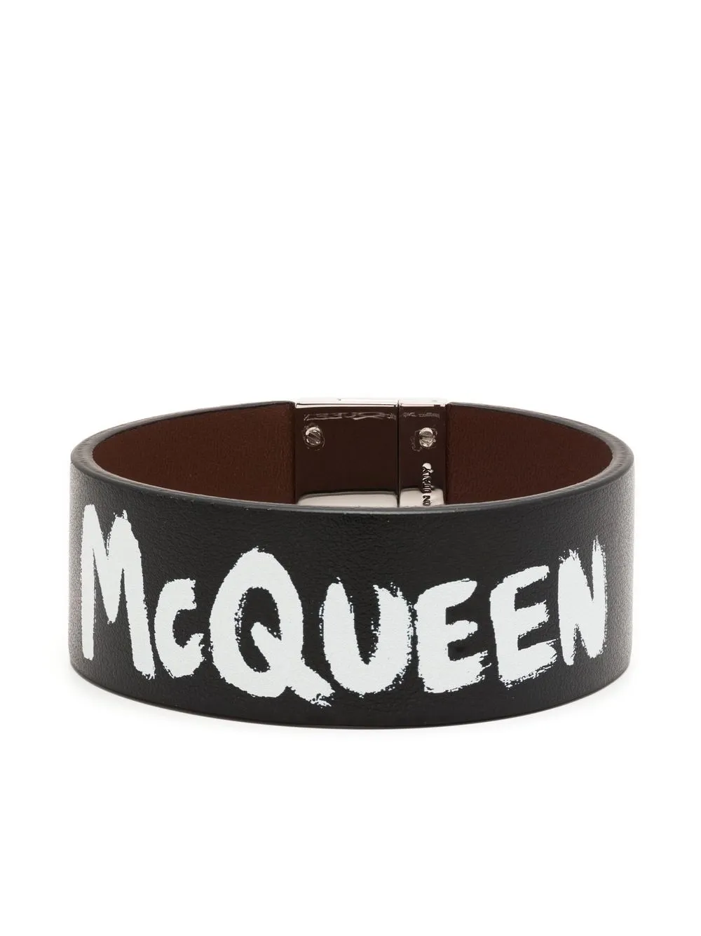 

Alexander McQueen pulsera con estampado Graffiti - Negro