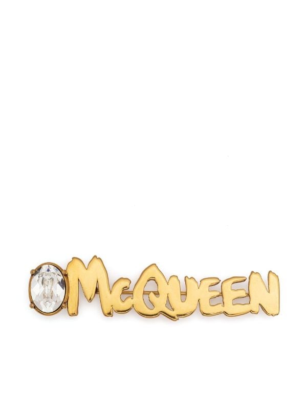 Alexander McQueen Logo Lettering Brooch - Farfetch
