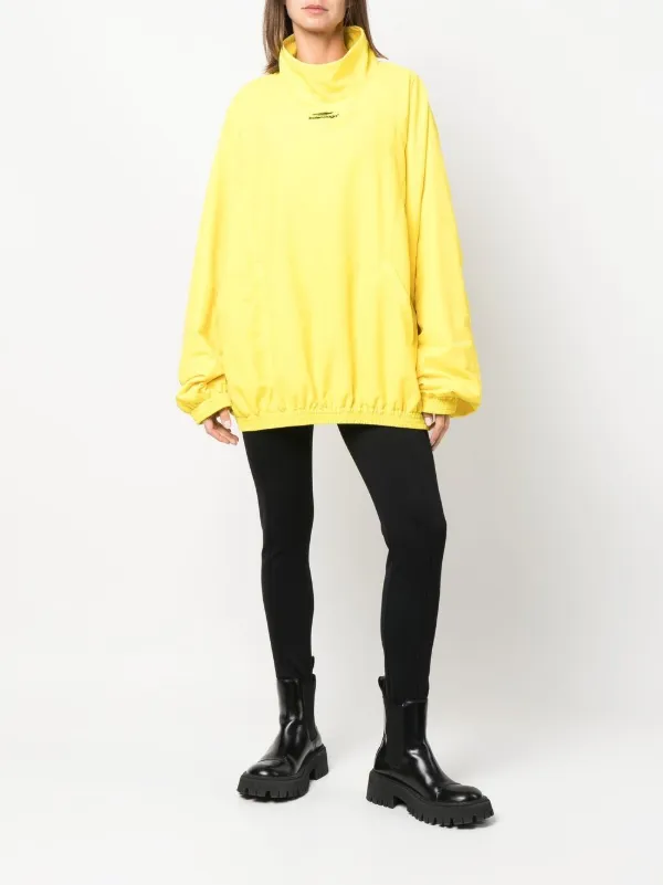 Balenciaga Logo Oversized Sweatshirt | Yellow | FARFETCH